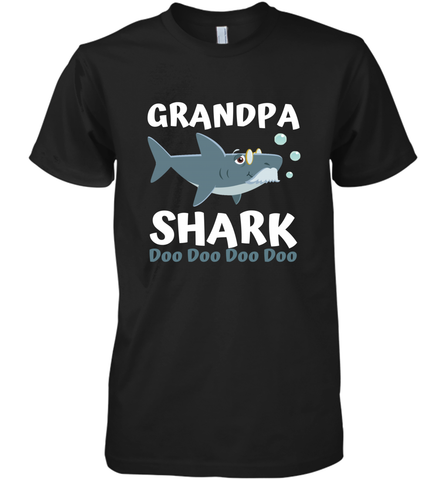 Grandpa Shark Family Shark Men's Premium T-Shirt Men's Premium T-Shirt / Black / XS Men's Premium T-Shirt - belovedtshirt