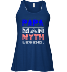 Papa Man Myth Legend Father's Day Dad Veteran Women's Racerback Tank Women's Racerback Tank - belovedtshirt