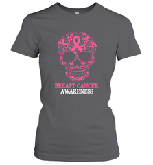 Tattoo Skull Halloween Breast Cancer Awareness Women's T-Shirt Women's T-Shirt - belovedtshirt