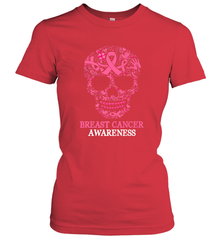 Tattoo Skull Halloween Breast Cancer Awareness Women's T-Shirt Women's T-Shirt - belovedtshirt