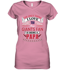 NFL The Only Thing I Love More Than Being A New York Giants Fan Is Being A Papa Football Women's V-Neck T-Shirt Women's V-Neck T-Shirt - belovedtshirt