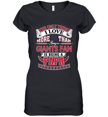 NFL The Only Thing I Love More Than Being A New York Giants Fan Is Being A Papa Football Women's V-Neck T-Shirt Women's V-Neck T-Shirt - belovedtshirt