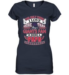 NFL The Only Thing I Love More Than Being A New York Giants Fan Is Being A Papa Football Women's V-Neck T-Shirt Women's V-Neck T-Shirt - belovedtshirt