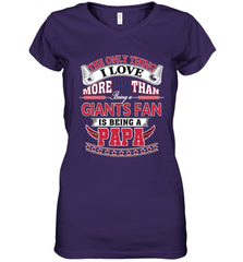 NFL The Only Thing I Love More Than Being A New York Giants Fan Is Being A Papa Football Women's V-Neck T-Shirt Women's V-Neck T-Shirt - belovedtshirt