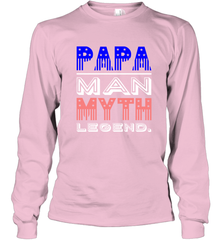 Papa Man Myth Legend Father's Day Dad Veteran Long Sleeve T-Shirt Long Sleeve T-Shirt - belovedtshirt