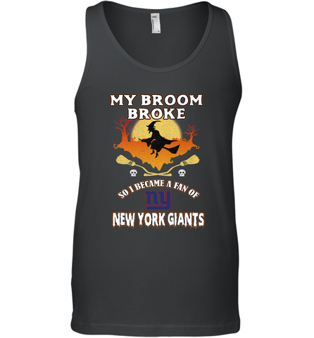 Broom Broke So I Became A Fan of New York Giants  NFL Halloween Costume Men's Tank Top Men's Tank Top / Black / XS Men's Tank Top - belovedtshirt
