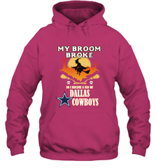 Broom Broke So I Became A fan of Dallas Cowboys  NFL Halloween Costume Hooded Sweatshirt Hooded Sweatshirt - belovedtshirt