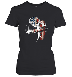 Welder American Flag USA Patriotic Welder Gift Women's T-Shirt