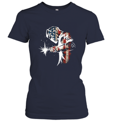 Welder American Flag USA Patriotic Welder Gift Women's T-Shirt