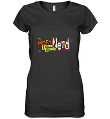 Cinemassacre Angry Video Game Nerd Logo Women's V-Neck T-Shirt Women's V-Neck T-Shirt - belovedtshirt