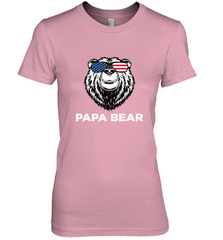 4th of July Papa Bear American Flag Glasses Patriotic Women's Premium T-Shirt Apparel - belovedtshirt