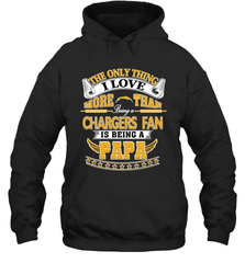 NFL The Only Thing I Love More Than Being A Los Angeles Chargers Fan Is Being A Papa Football Hooded Sweatshirt Hooded Sweatshirt - belovedtshirt
