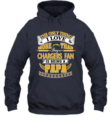 NFL The Only Thing I Love More Than Being A Los Angeles Chargers Fan Is Being A Papa Football Hooded Sweatshirt Hooded Sweatshirt - belovedtshirt