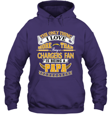 NFL The Only Thing I Love More Than Being A Los Angeles Chargers Fan Is Being A Papa Football Hooded Sweatshirt Hooded Sweatshirt - belovedtshirt