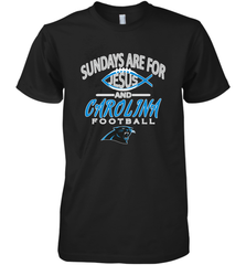 Sundays Are For Jesus and Carolina Funny Christian Football Men's Premium T-Shirt Men's Premium T-Shirt - belovedtshirt