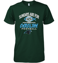 Sundays Are For Jesus and Carolina Funny Christian Football Men's Premium T-Shirt Men's Premium T-Shirt - belovedtshirt