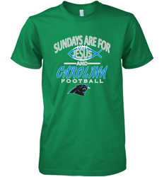 Sundays Are For Jesus and Carolina Funny Christian Football Men's Premium T-Shirt