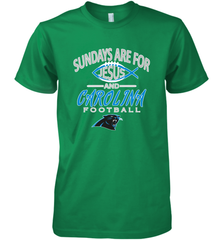 Sundays Are For Jesus and Carolina Funny Christian Football Men's Premium T-Shirt Men's Premium T-Shirt - belovedtshirt
