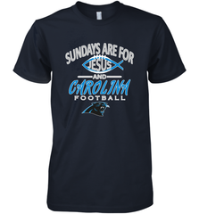 Sundays Are For Jesus and Carolina Funny Christian Football Men's Premium T-Shirt Men's Premium T-Shirt - belovedtshirt