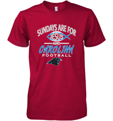 Sundays Are For Jesus and Carolina Funny Christian Football Men's Premium T-Shirt Men's Premium T-Shirt - belovedtshirt