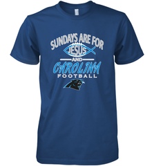 Sundays Are For Jesus and Carolina Funny Christian Football Men's Premium T-Shirt Men's Premium T-Shirt - belovedtshirt
