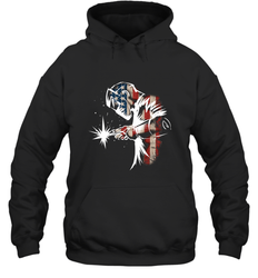 Welder American Flag USA Patriotic Welder Gift Hooded Sweatshirt