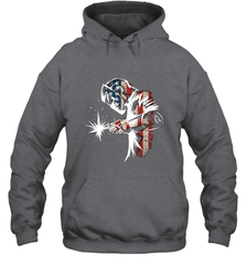 Welder American Flag USA Patriotic Welder Gift Hooded Sweatshirt Hooded Sweatshirt - belovedtshirt