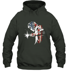 Welder American Flag USA Patriotic Welder Gift Hooded Sweatshirt Hooded Sweatshirt - belovedtshirt