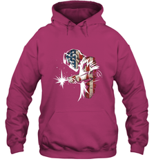 Welder American Flag USA Patriotic Welder Gift Hooded Sweatshirt Hooded Sweatshirt - belovedtshirt