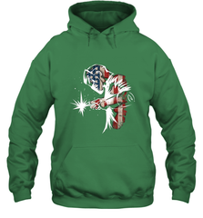 Welder American Flag USA Patriotic Welder Gift Hooded Sweatshirt Hooded Sweatshirt - belovedtshirt