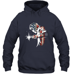 Welder American Flag USA Patriotic Welder Gift Hooded Sweatshirt