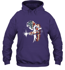 Welder American Flag USA Patriotic Welder Gift Hooded Sweatshirt Hooded Sweatshirt - belovedtshirt