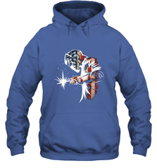 Welder American Flag USA Patriotic Welder Gift Hooded Sweatshirt Hooded Sweatshirt - belovedtshirt