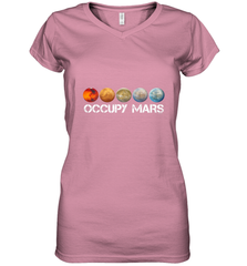 Occupy Mars Terraform Women's V-Neck T-Shirt Women's V-Neck T-Shirt - belovedtshirt