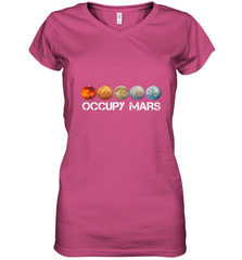 Occupy Mars Terraform Women's V-Neck T-Shirt Women's V-Neck T-Shirt - belovedtshirt