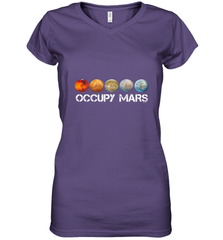Occupy Mars Terraform Women's V-Neck T-Shirt Women's V-Neck T-Shirt - belovedtshirt