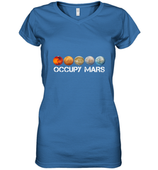 Occupy Mars Terraform Women's V-Neck T-Shirt Women's V-Neck T-Shirt - belovedtshirt