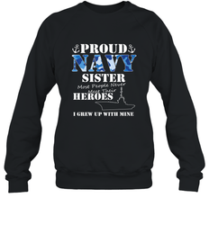 US Military Proud Navy Sister Men or Women Crewneck Sweatshirt