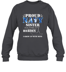 US Military Proud Navy Sister Men or Women Crewneck Sweatshirt Crewneck Sweatshirt - belovedtshirt