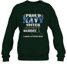 US Military Proud Navy Sister Men or Women Crewneck Sweatshirt Crewneck Sweatshirt - belovedtshirt