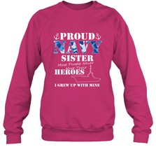 US Military Proud Navy Sister Men or Women Crewneck Sweatshirt Crewneck Sweatshirt - belovedtshirt