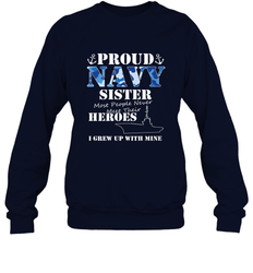 US Military Proud Navy Sister Men or Women Crewneck Sweatshirt