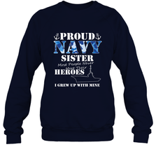 US Military Proud Navy Sister Men or Women Crewneck Sweatshirt Crewneck Sweatshirt - belovedtshirt