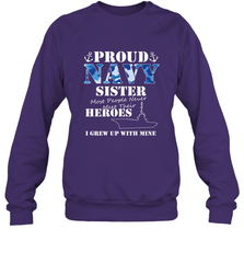 US Military Proud Navy Sister Men or Women Crewneck Sweatshirt Crewneck Sweatshirt - belovedtshirt