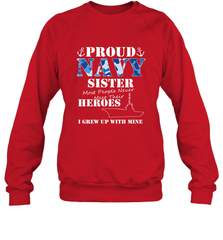 US Military Proud Navy Sister Men or Women Crewneck Sweatshirt Crewneck Sweatshirt - belovedtshirt