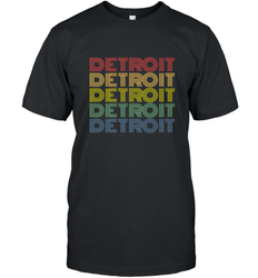 Vintage 1980s Style Detroit Michigan Men's T-Shirt