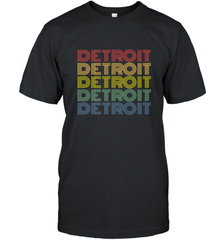 Vintage 1980s Style Detroit Michigan Men's T-Shirt Men's T-Shirt - belovedtshirt