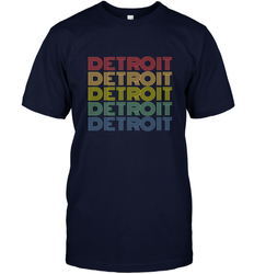 Vintage 1980s Style Detroit Michigan Men's T-Shirt