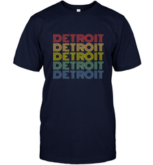 Vintage 1980s Style Detroit Michigan Men's T-Shirt Men's T-Shirt - belovedtshirt