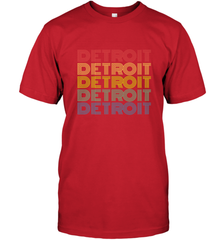 Vintage 1980s Style Detroit Michigan Men's T-Shirt Men's T-Shirt - belovedtshirt